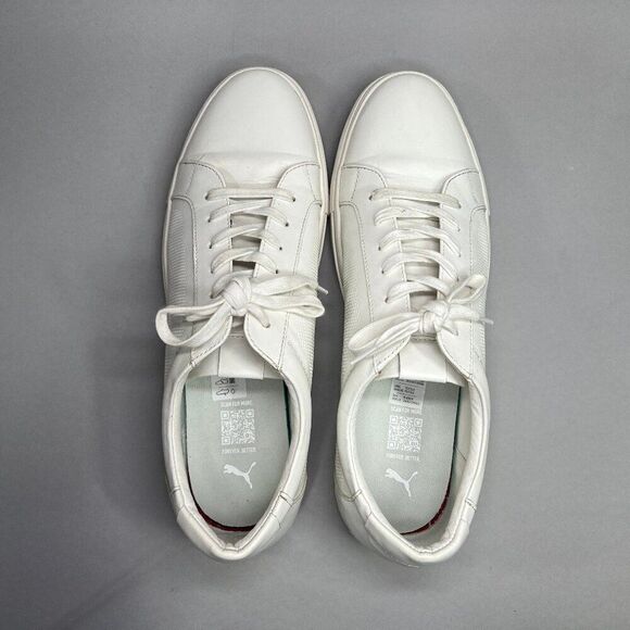 Puma Men's Size 13 White Low Top Sneakers - Picture 8 of 12